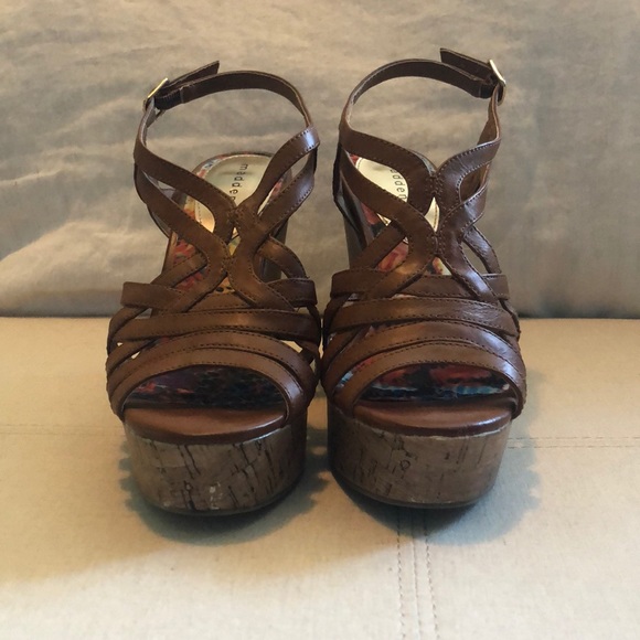 Madden Girl Leather and Cork Wedge - Picture 5 of 5